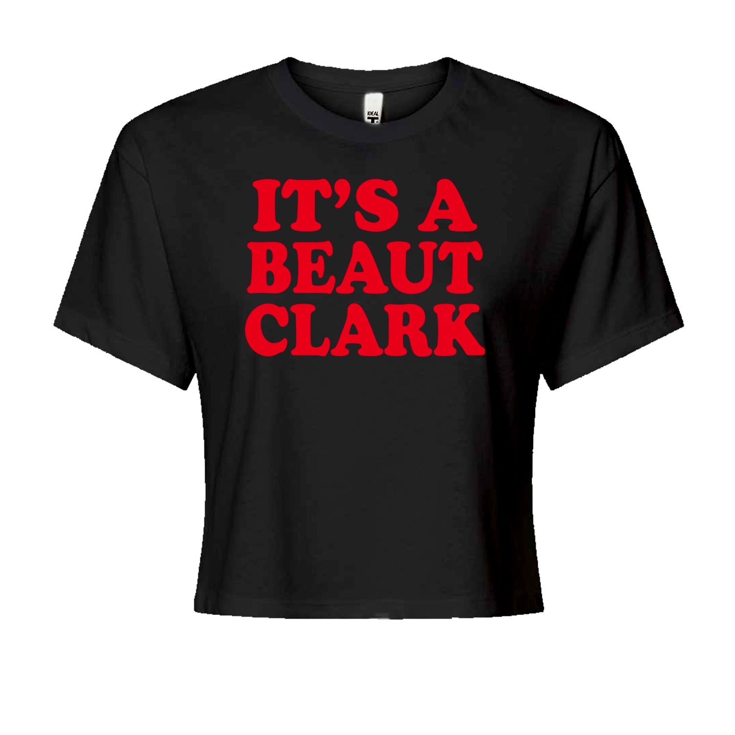 It's a Beaut Clark Festive ChristmasCropped T-Shirt Black