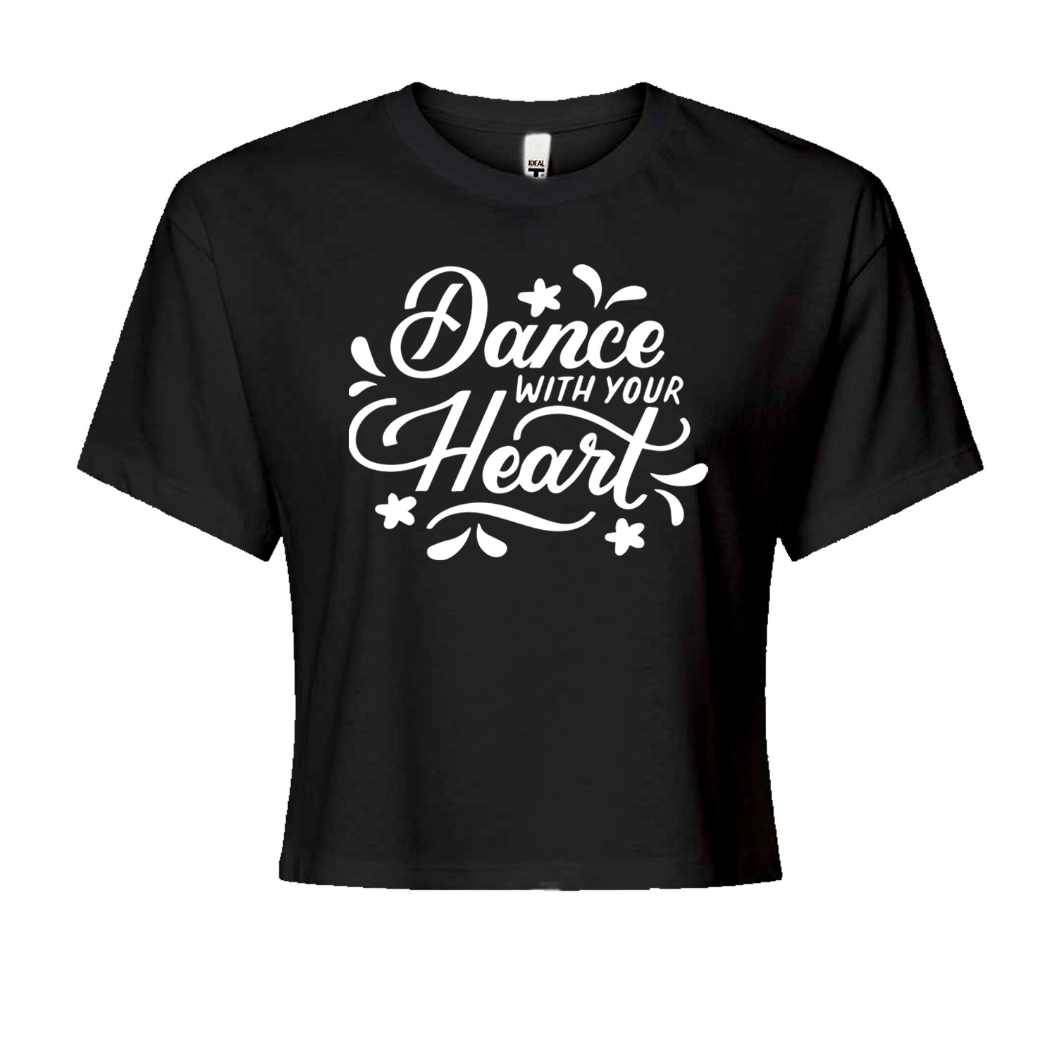 Dance With Your Heart Cropped T-Shirt Black