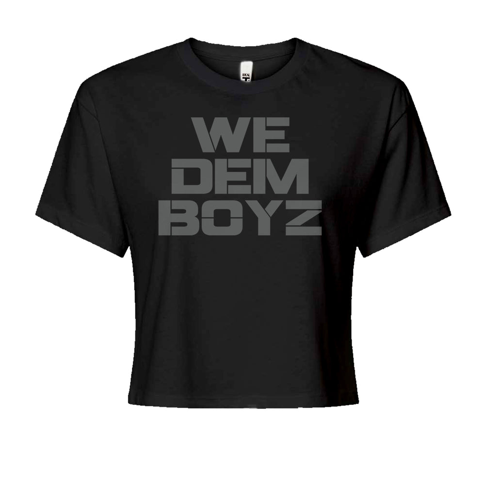 WE Dem Boys Dallas graphic on Women's Boxy Crop T-Shirt in Black