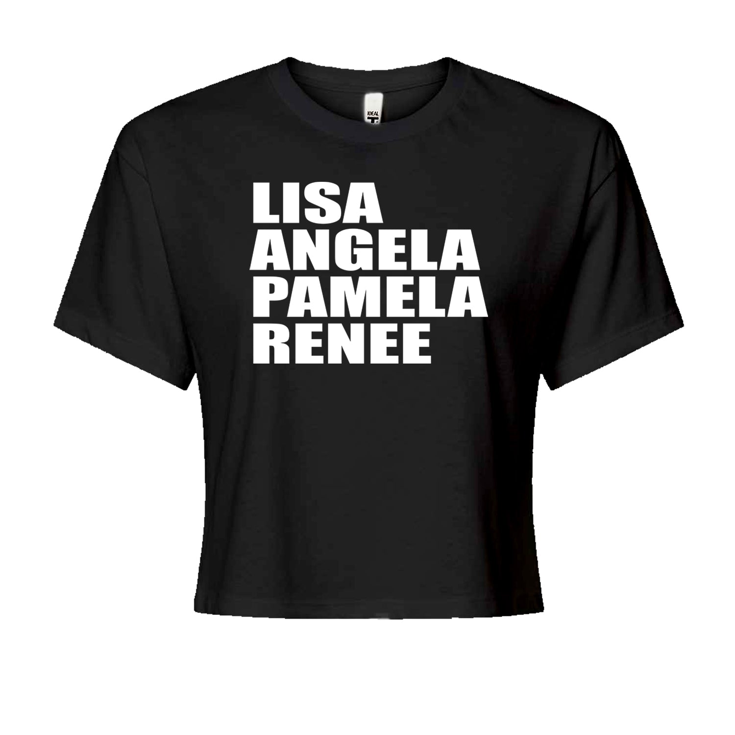 Lisa Angela Pamela Renee Around The Way Girl Cropped T-Shirt Black