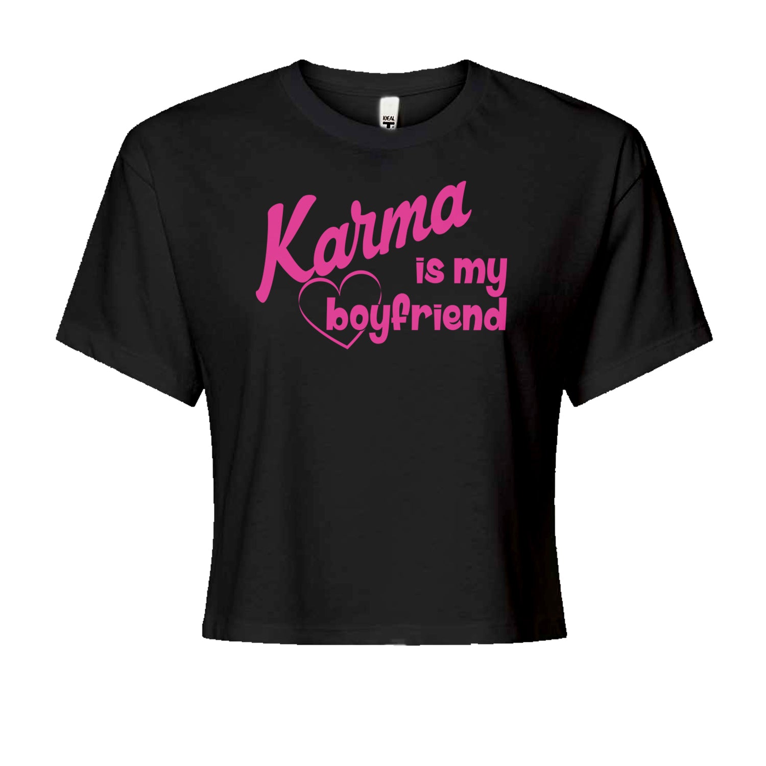 Karma Is My Boyfriend Midnight Eras  Cropped T-Shirt Heather Grey