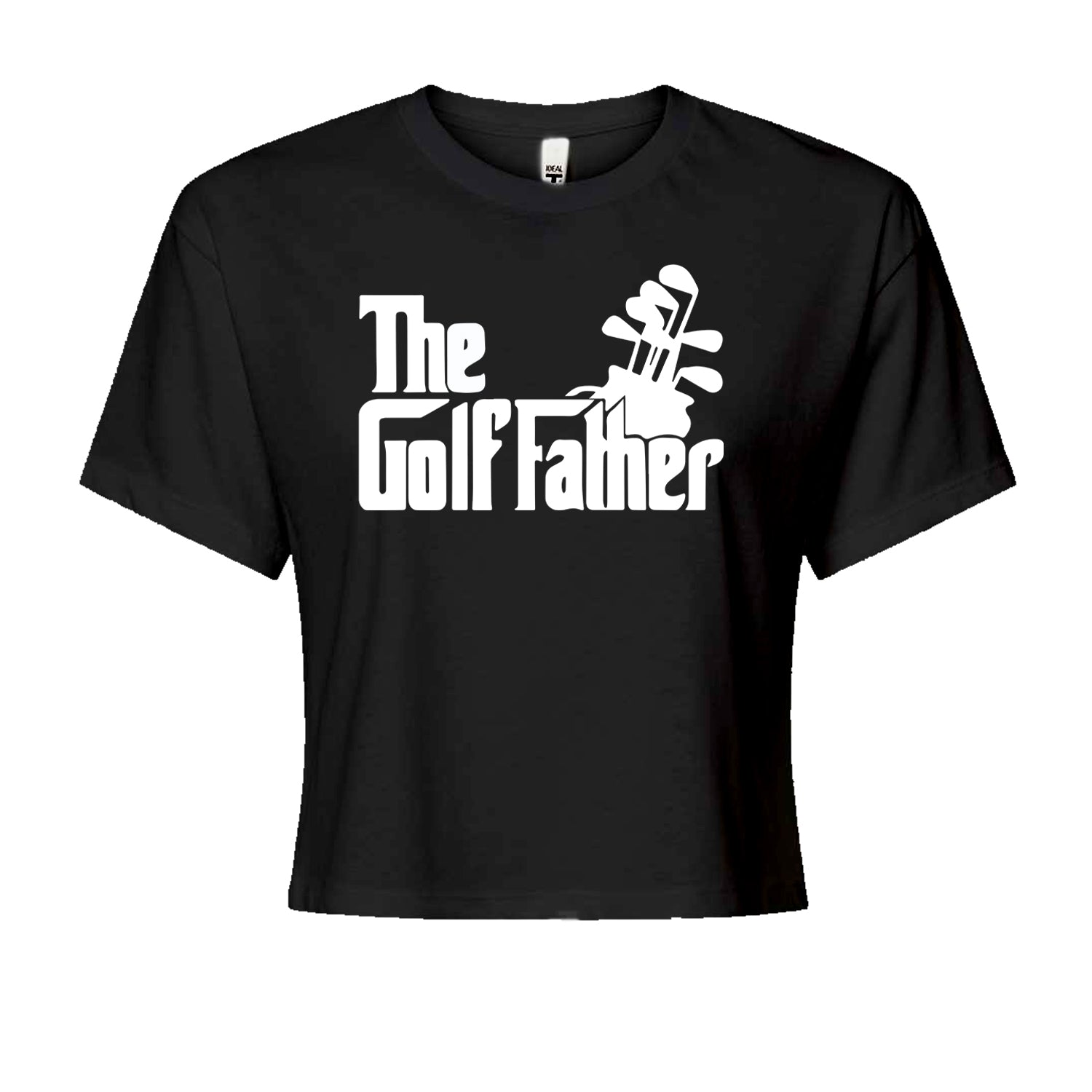 The Golf Father Golfing Dad  Cropped T-Shirt Black