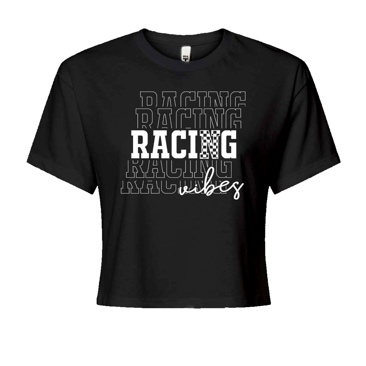 Racing Vibes Cropped T-Shirt Black