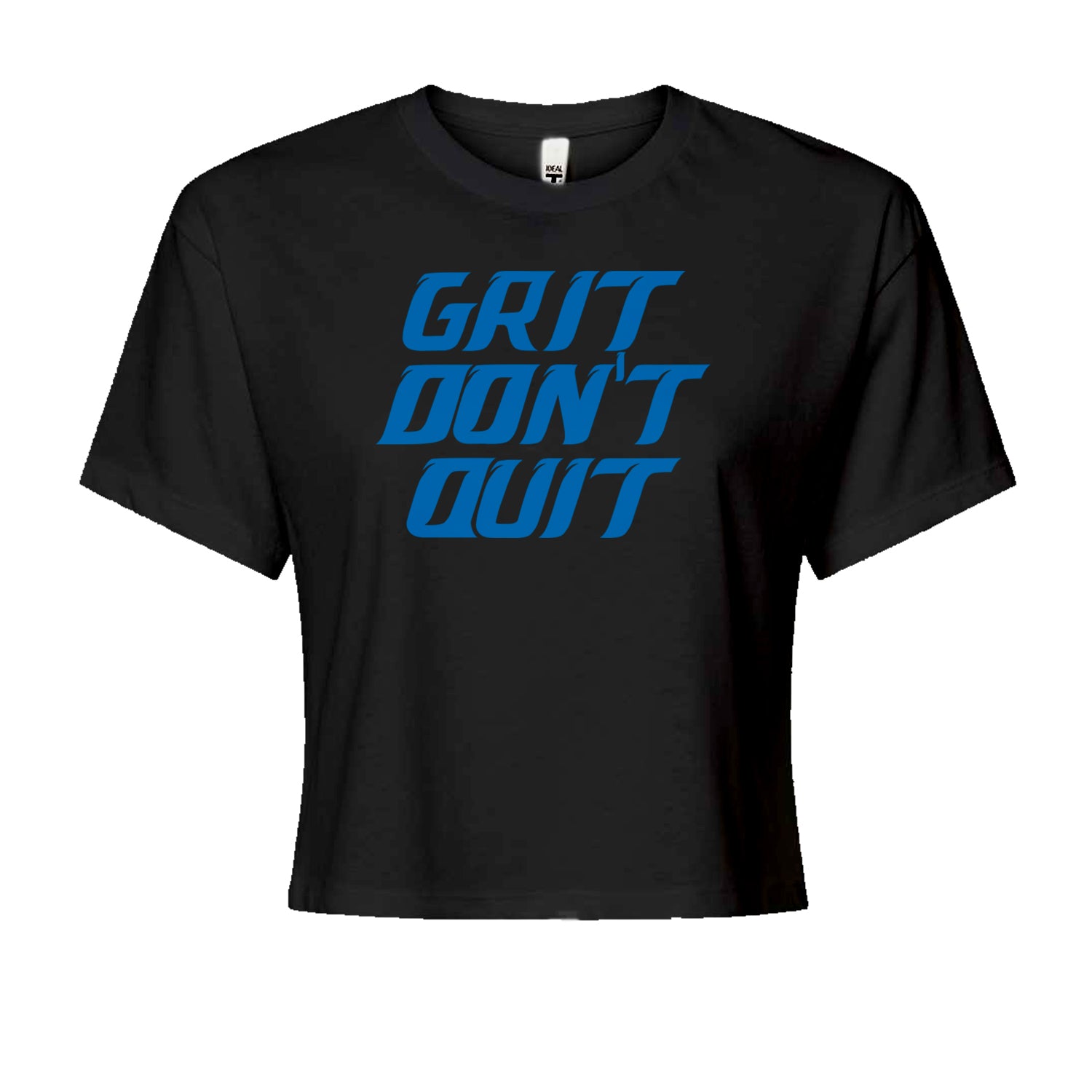 Grit Don't Quit Detroit Grit Cropped T-Shirt Black