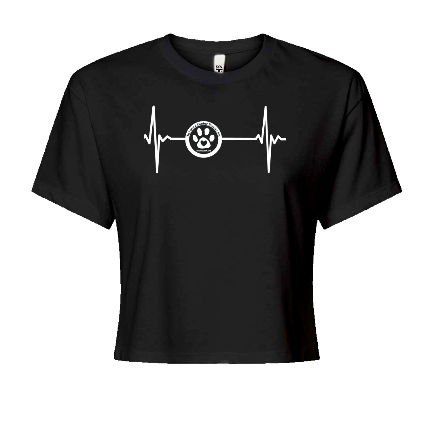 TLC Rescue Heartbeat Cropped T-Shirt Black