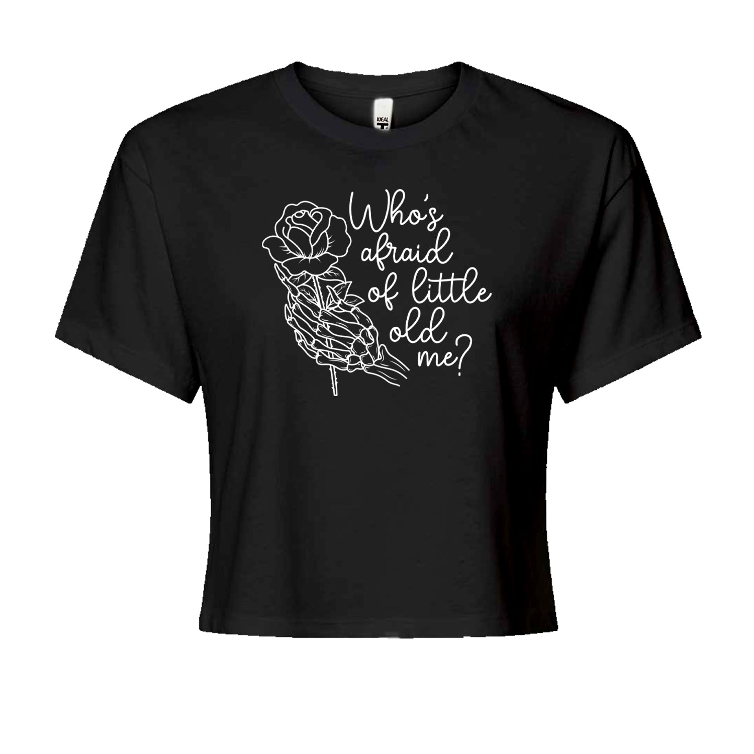 Who's Afraid Of Little Old Me Rose Skeleton Hand TTPD Music Cropped T-Shirt
