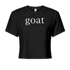 GOAT - Greatest Of All Time  Cropped T-Shirt Black