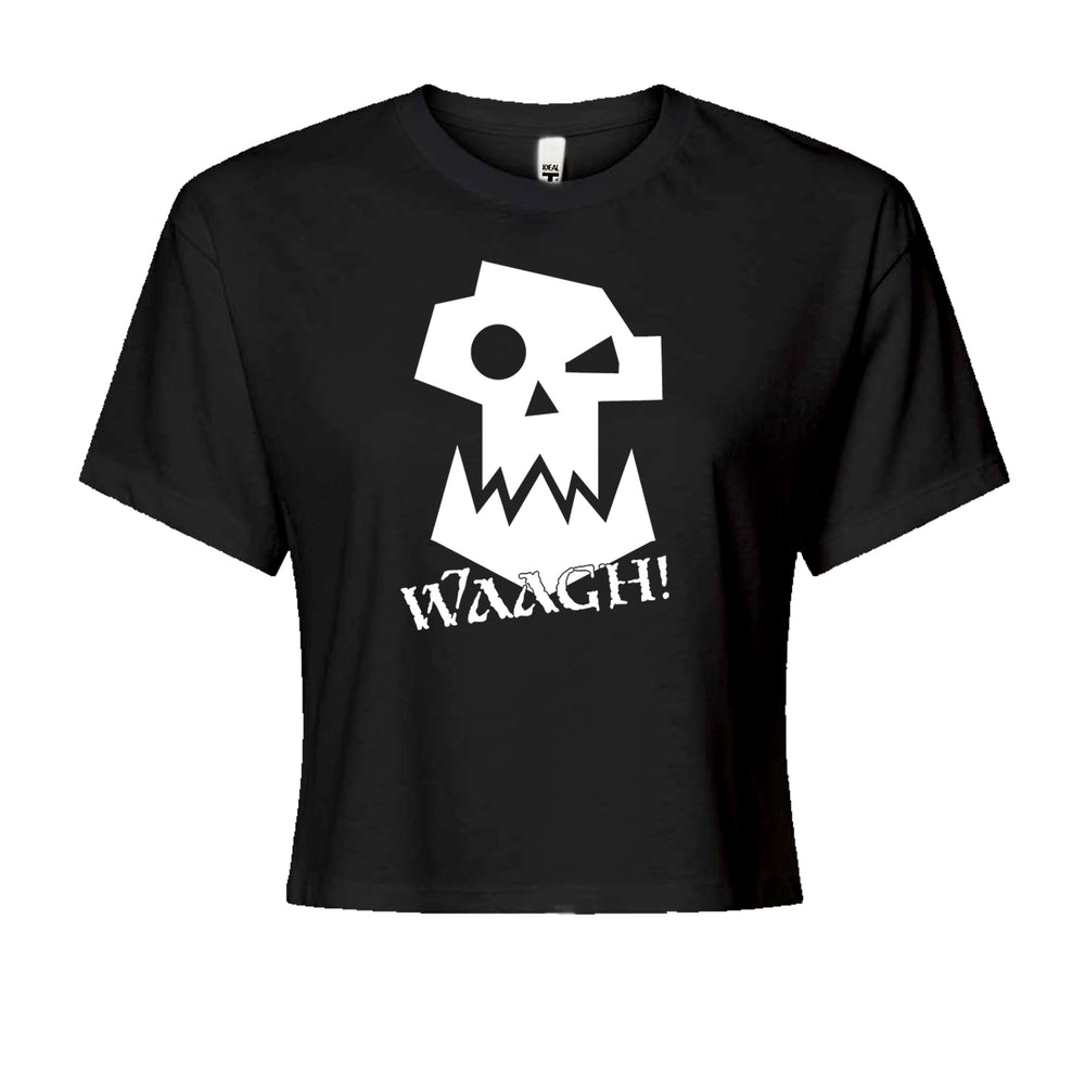 Ork Miniature Tabletop Wargaming Waagh Cropped T-Shirt Black
