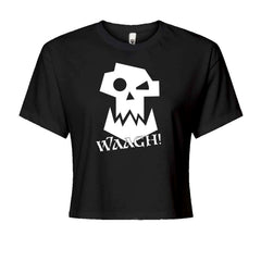 Ork Miniature Tabletop Wargaming Waagh Cropped T-Shirt Black