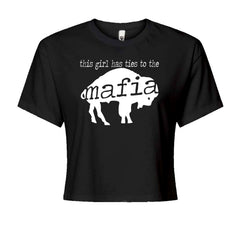 This Girl Has Ties To The Bills Mafia Cropped T-Shirt Black