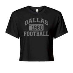 Dallas Football Established 1960 Cropped T-Shirt Black