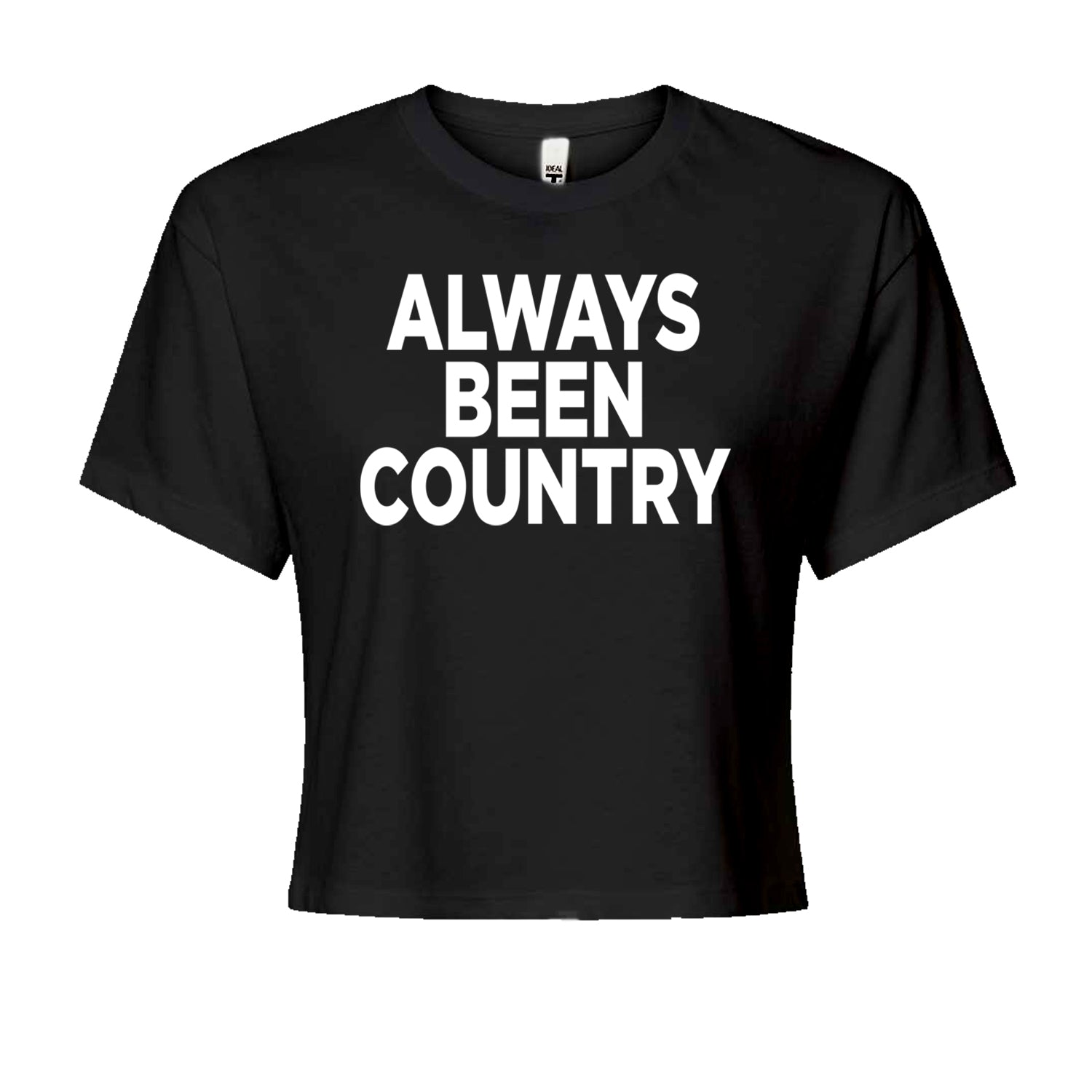 Always Been Country Music Cropped T-Shirt Black