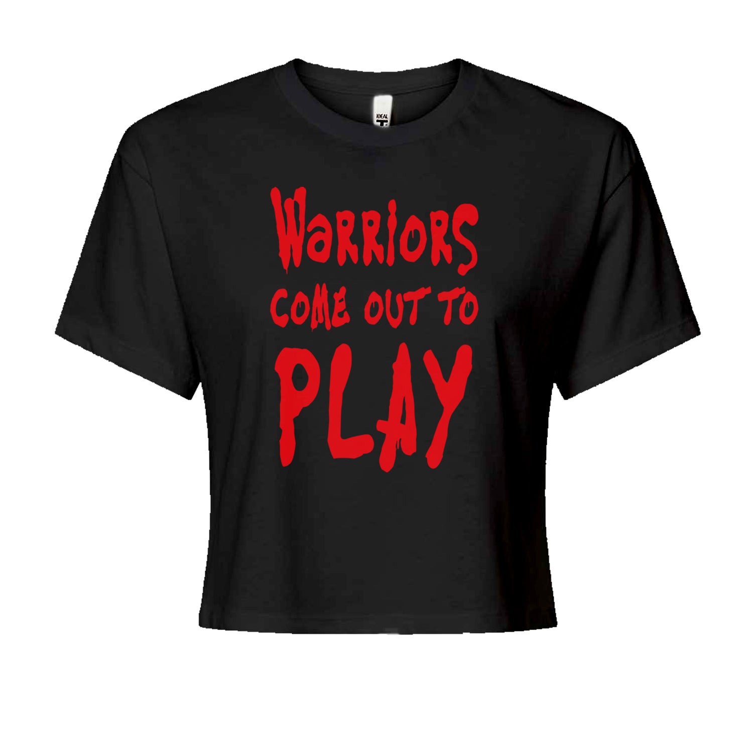 Warriors Come Out To Play  Cropped T-Shirt Black