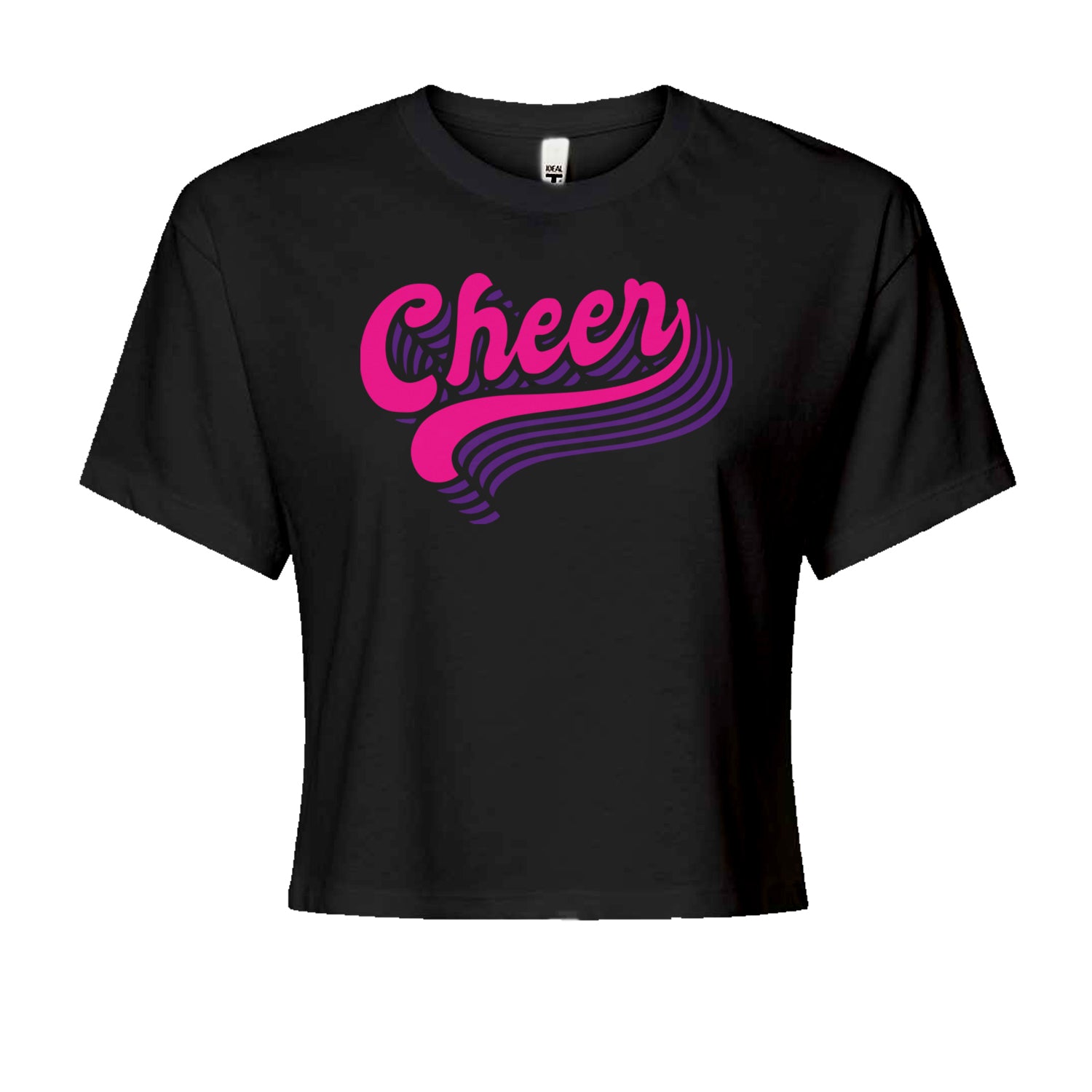 Cheer Pride Cropped T-Shirt Black