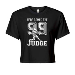 Here Comes The Judge 99 NY Baseball  Cropped T-Shirt Black
