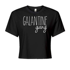 Galentine Gang Valentine's Shirt graphic on Women's Boxy Crop T-Shirt