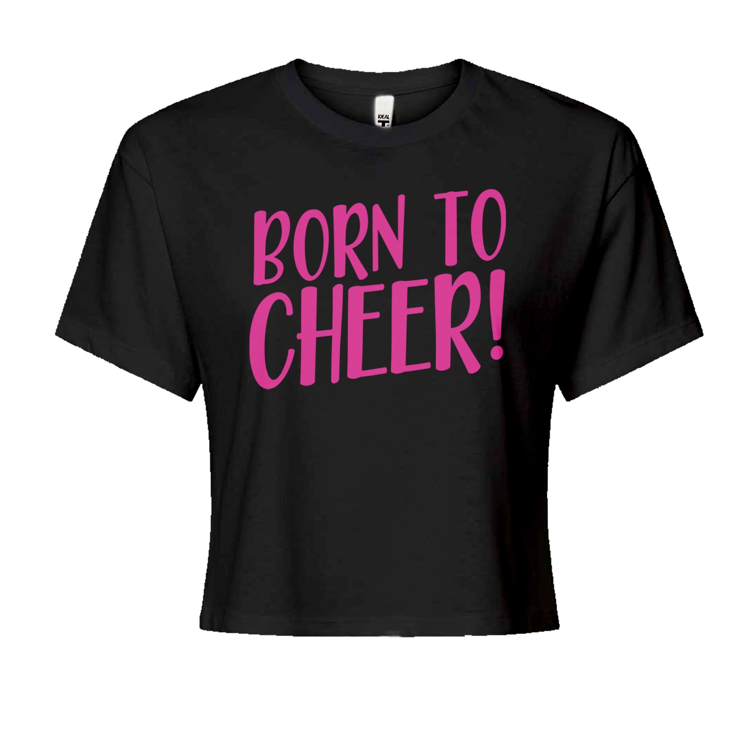 Born To Cheer Cropped T-Shirt Black