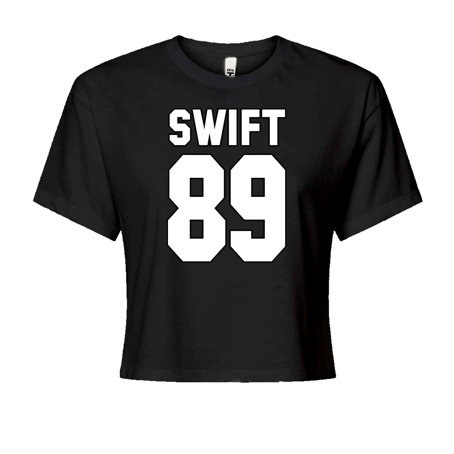 Swift 89 Birth Year Music Fan Era Poets Department Lover Cropped T-Shirt Black