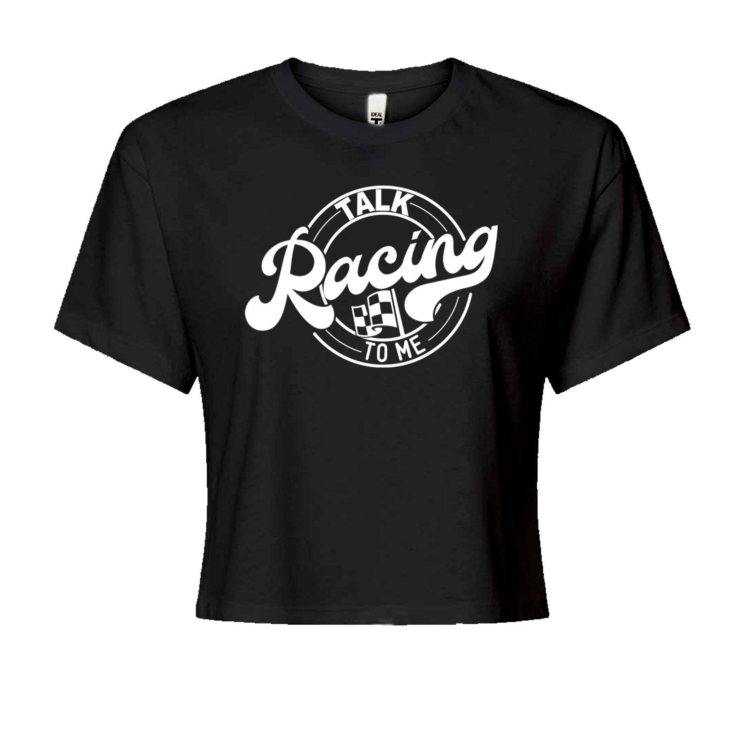 Talk Racing To Me Cropped T-Shirt Black