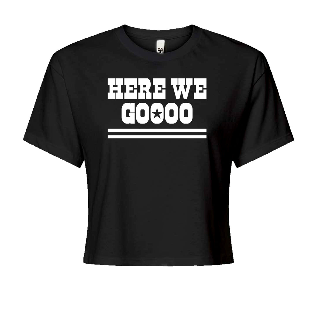 Here We Go Dem Boys Dallas Football Cropped T-Shirt Black