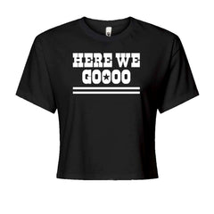 Here We Go Dem Boys Dallas Football Cropped T-Shirt Black