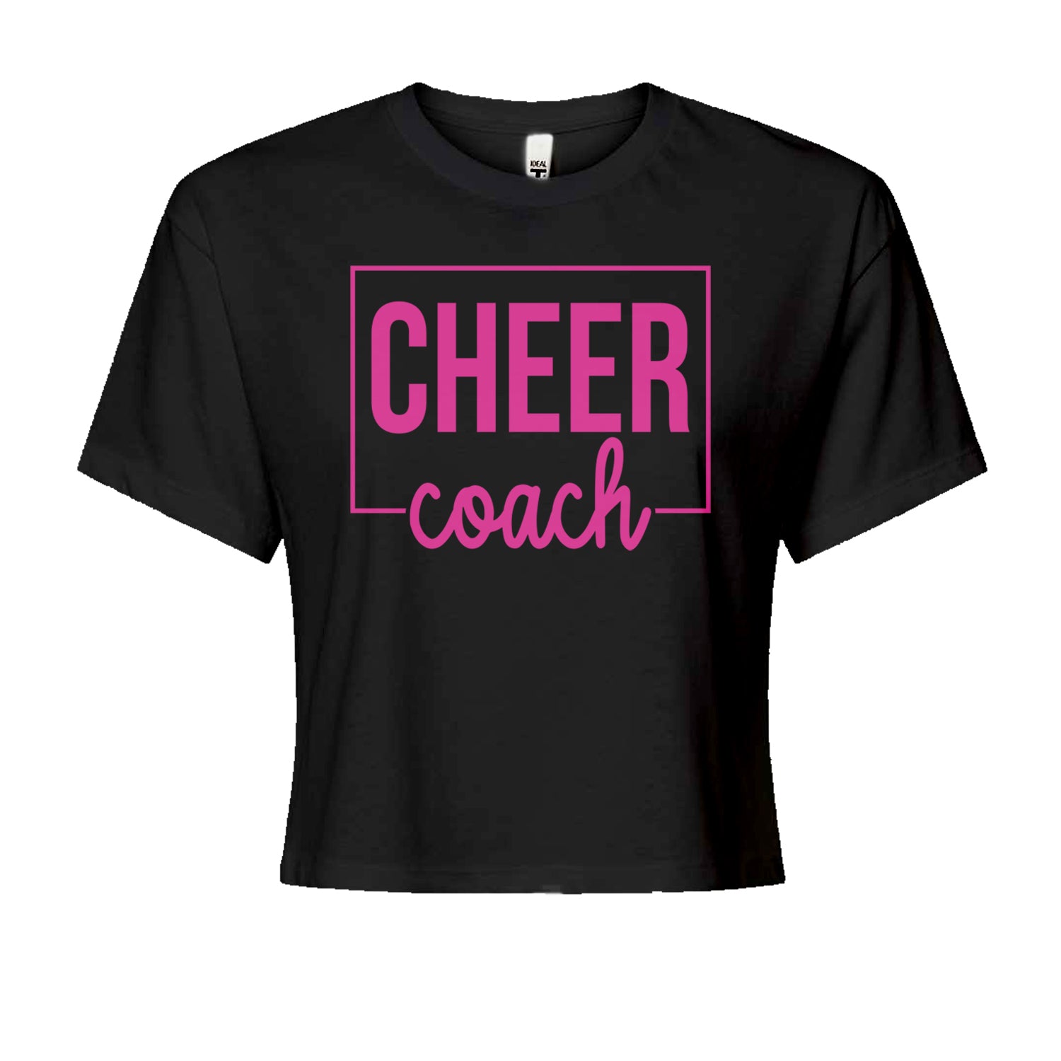 Cheer Coach Cheerleader Cropped T-Shirt Black