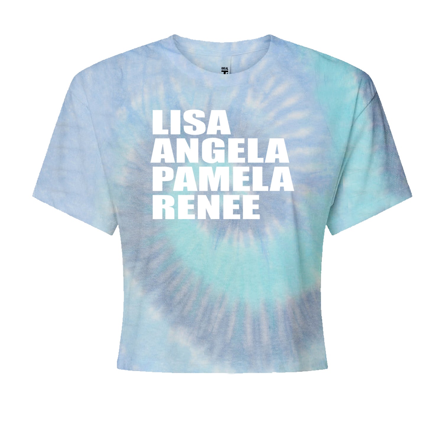 Lisa Angela Pamela Renee Around The Way Girl Cropped T-Shirt Blue Clouds