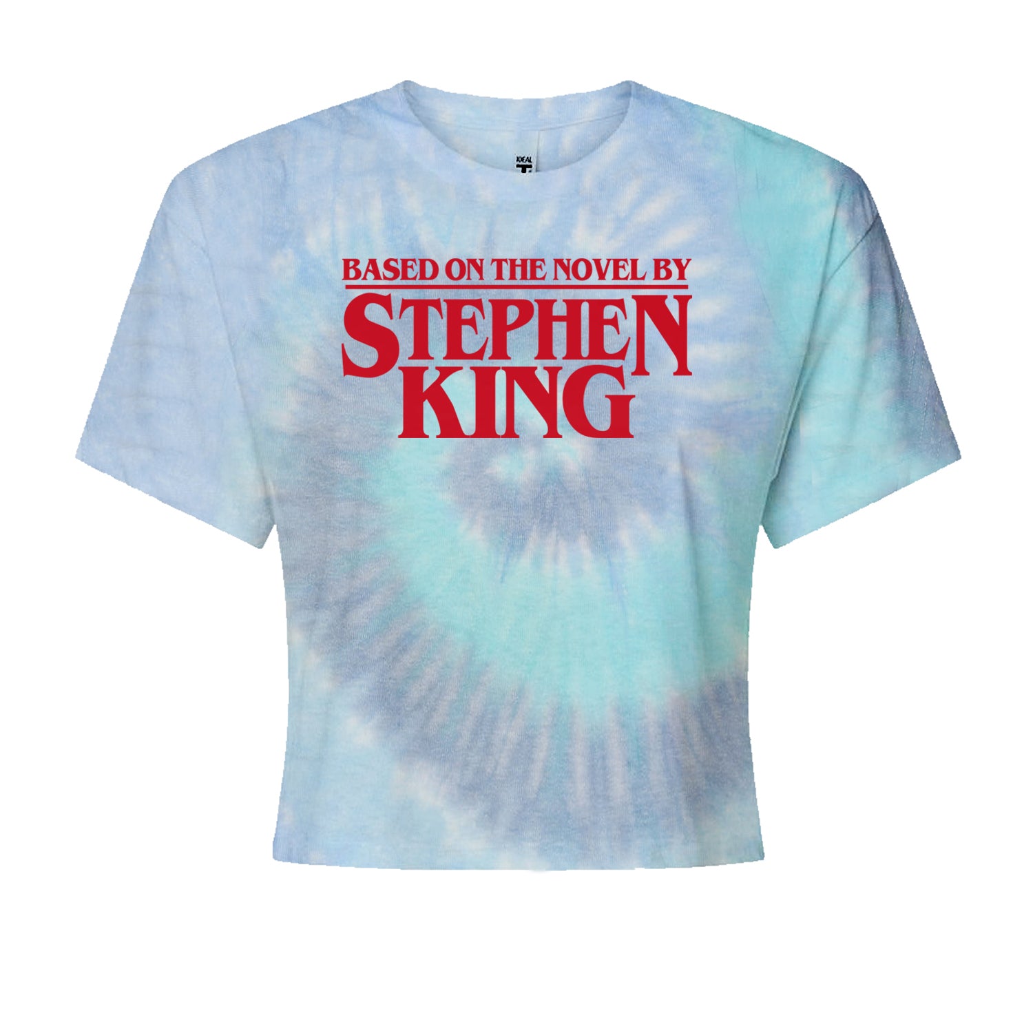 Based On The Novel By Stephen King Cropped T-Shirt Blue Clouds