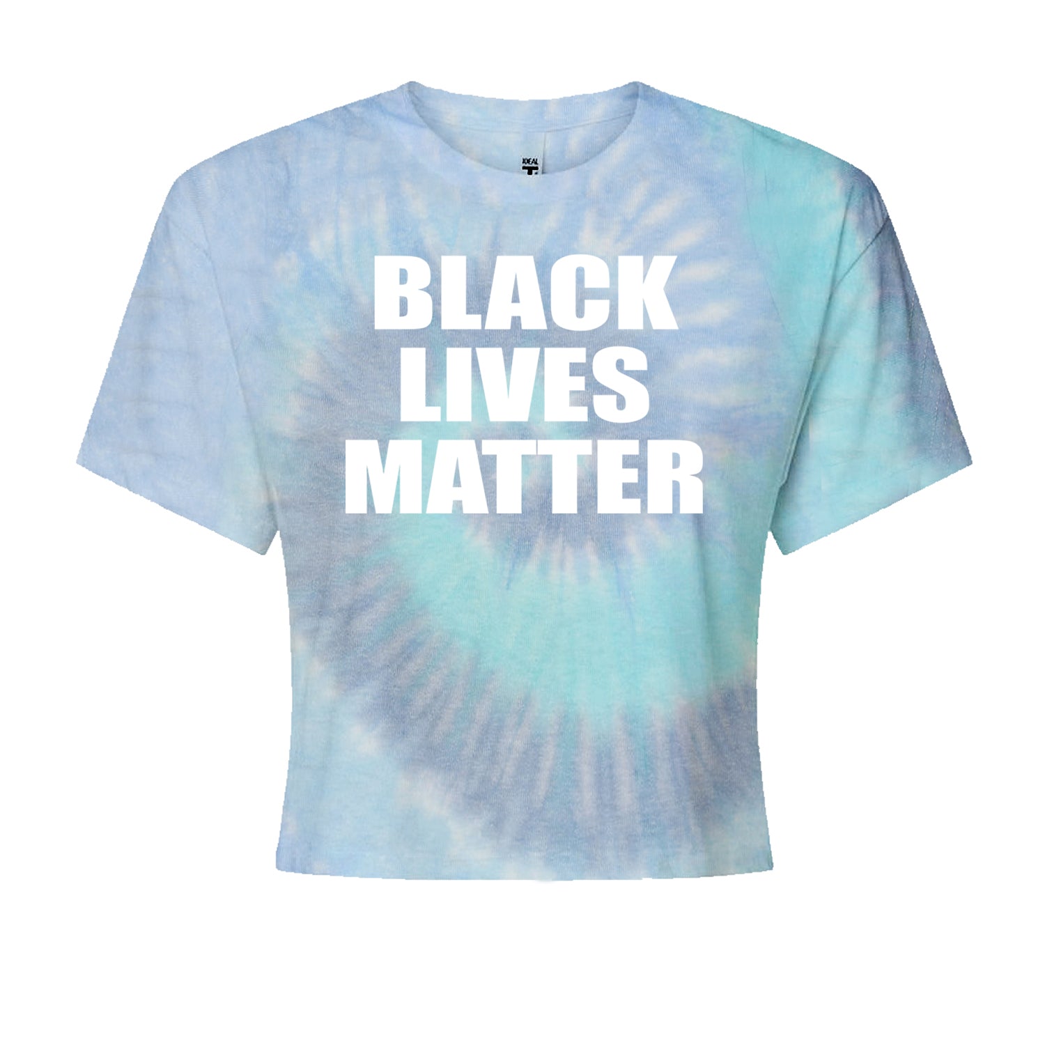 Black Lives Matter BLM Cropped T-Shirt Blue Clouds