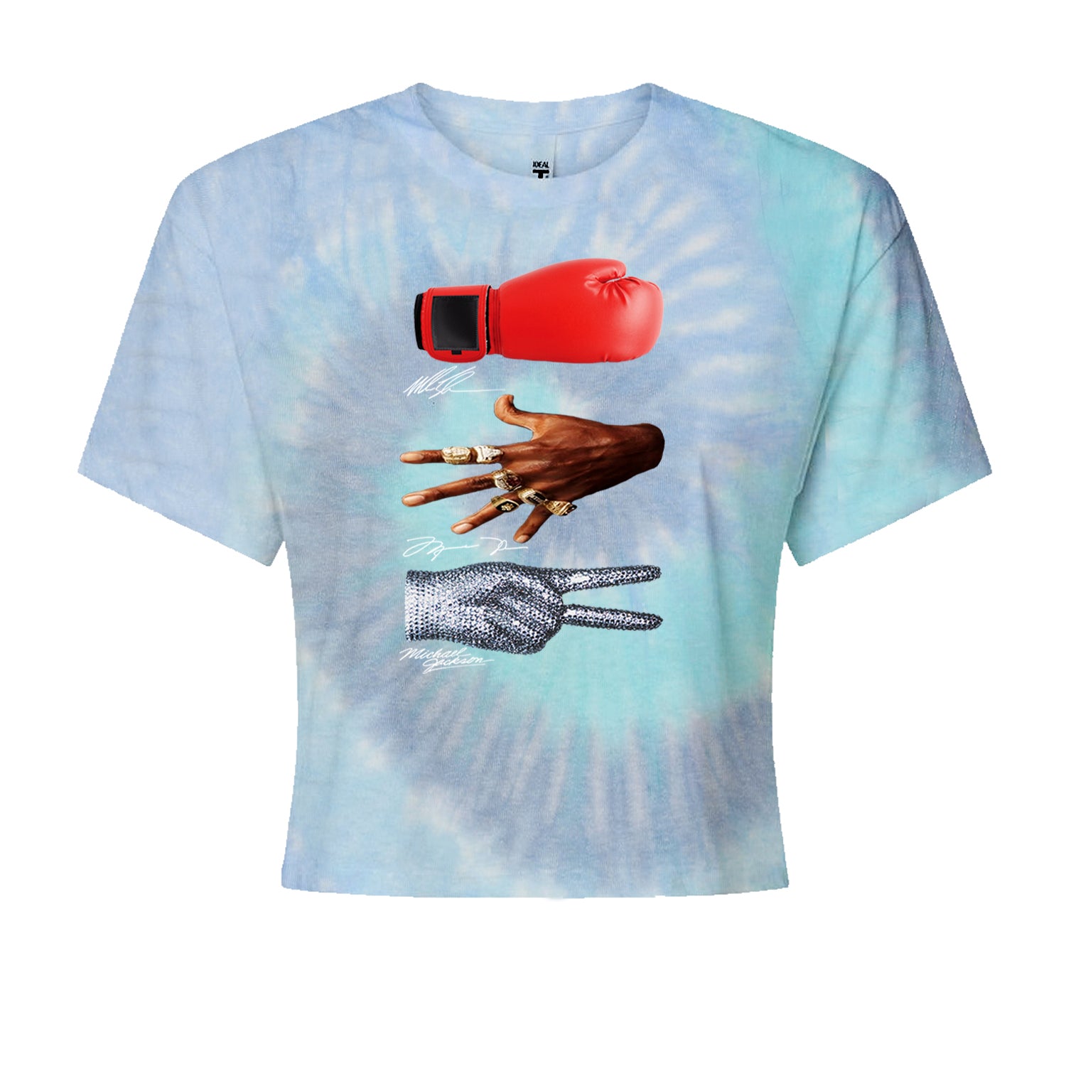 Tyson Jordan Jackson Iconic Michaels Cropped T-Shirt Blue Clouds