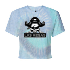 Raider Skull Straight Outta Las Vegas Cropped T-Shirt Blue Clouds