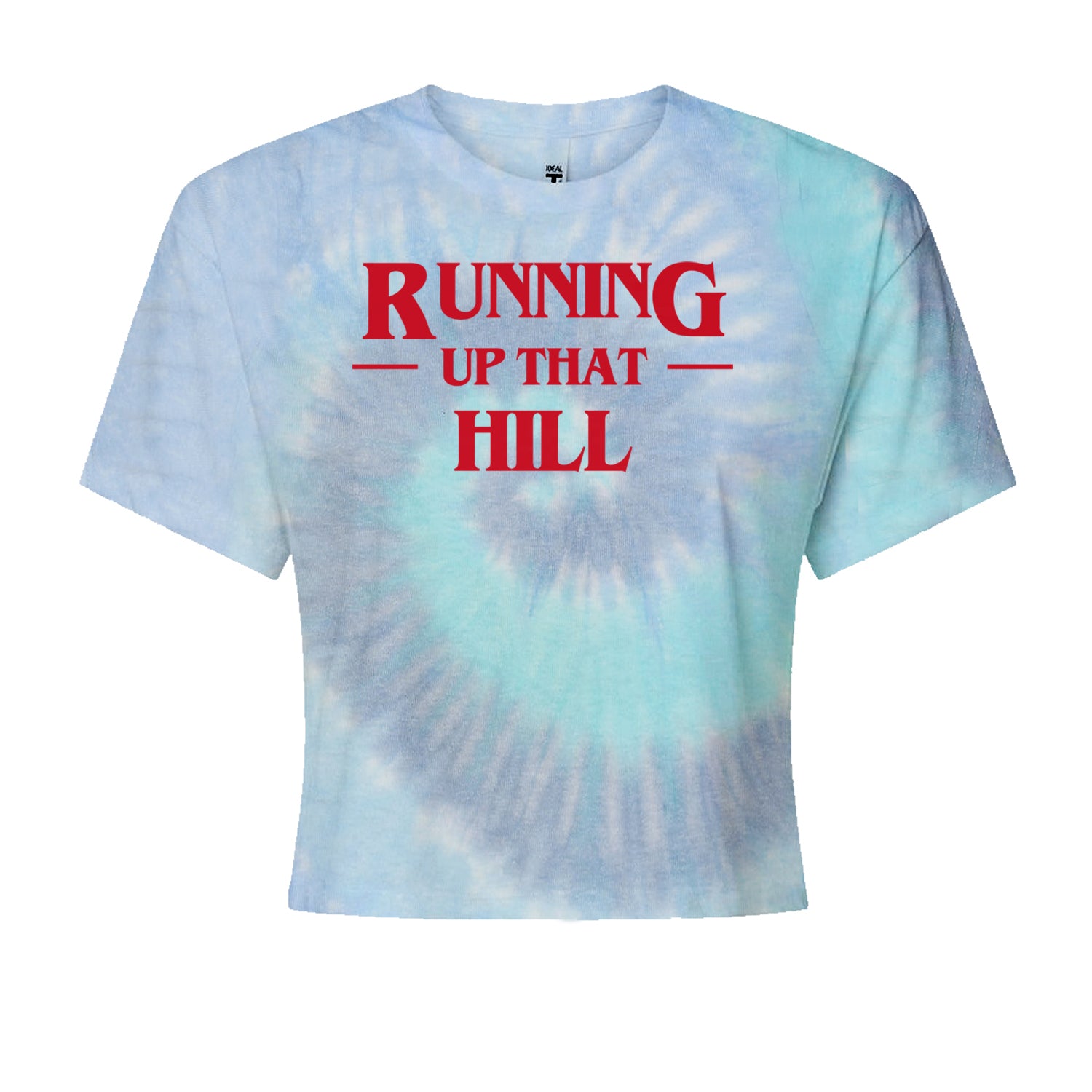 Running Up That HillCropped T-Shirt Blue Clouds