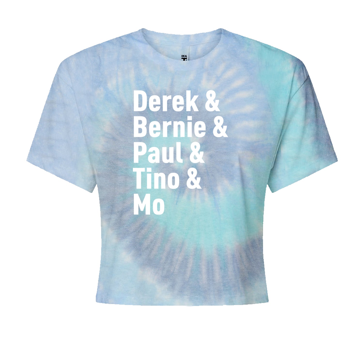 Derek & Bernie & Paul & Tino & Mo Cropped T-Shirt Blue Clouds