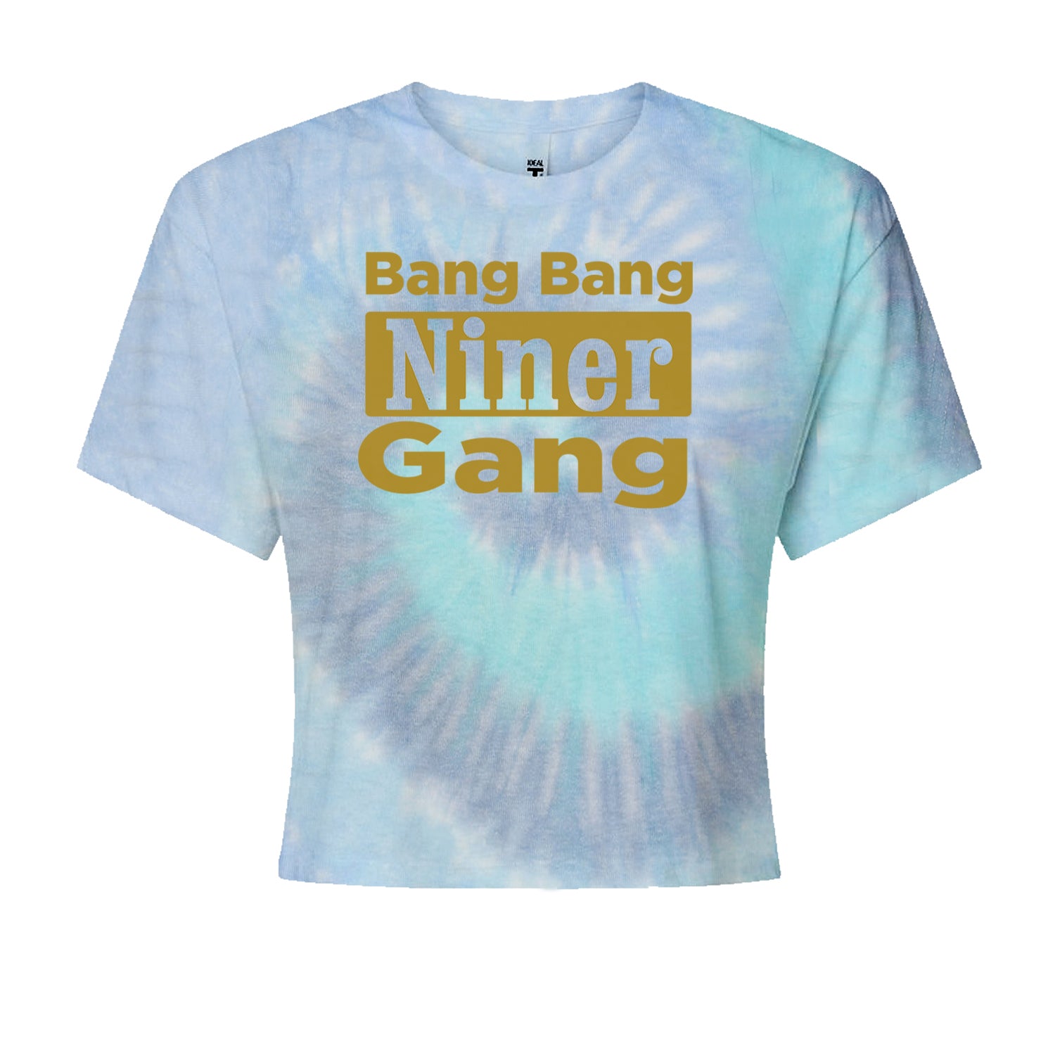 Bang Bang Niner Gang San Francisco Cropped T-Shirt Blue Clouds