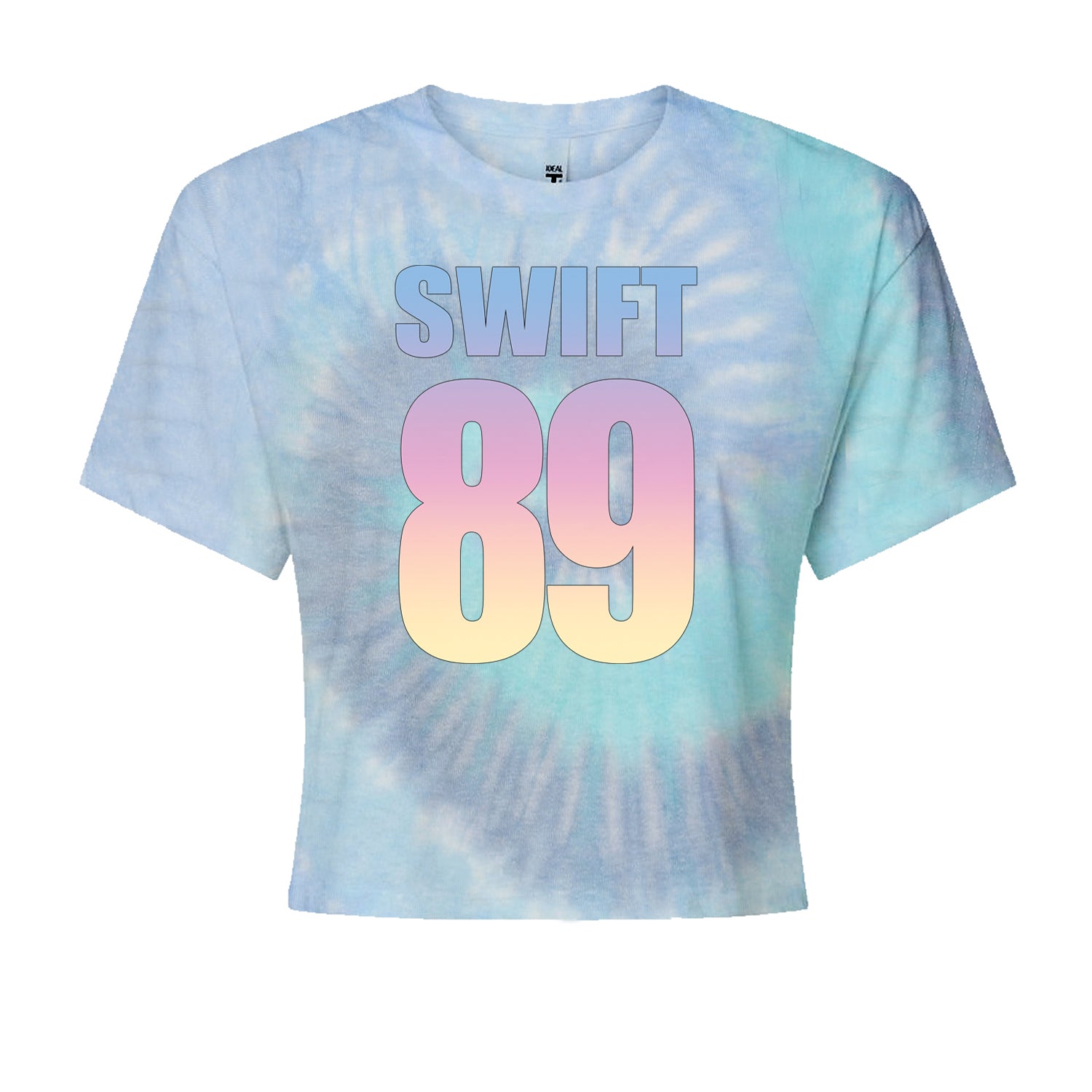 Lover Era Swift 89 Birth Year Music Fan TTPD Cropped T-Shirt Blue Clouds