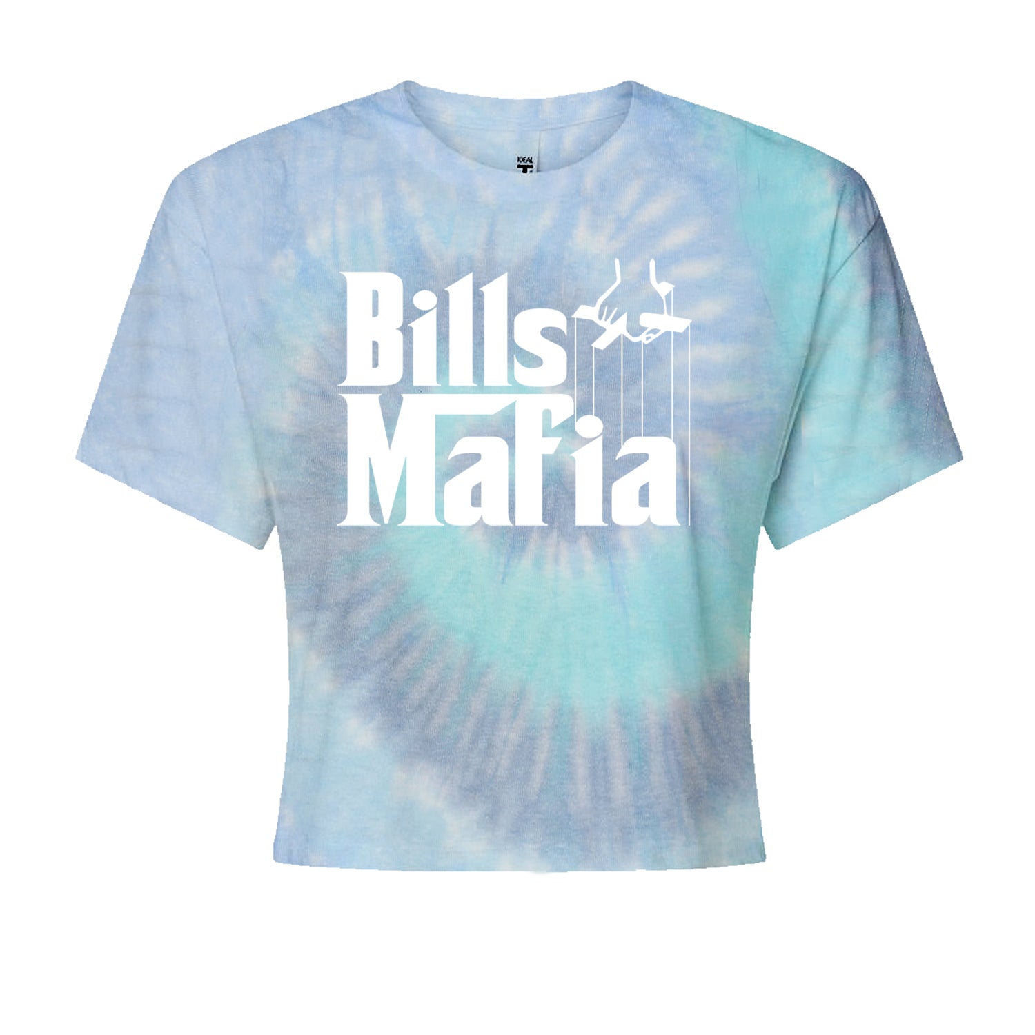 Mafia Bills Mafia Godfather Cropped T-Shirt Blue Clouds