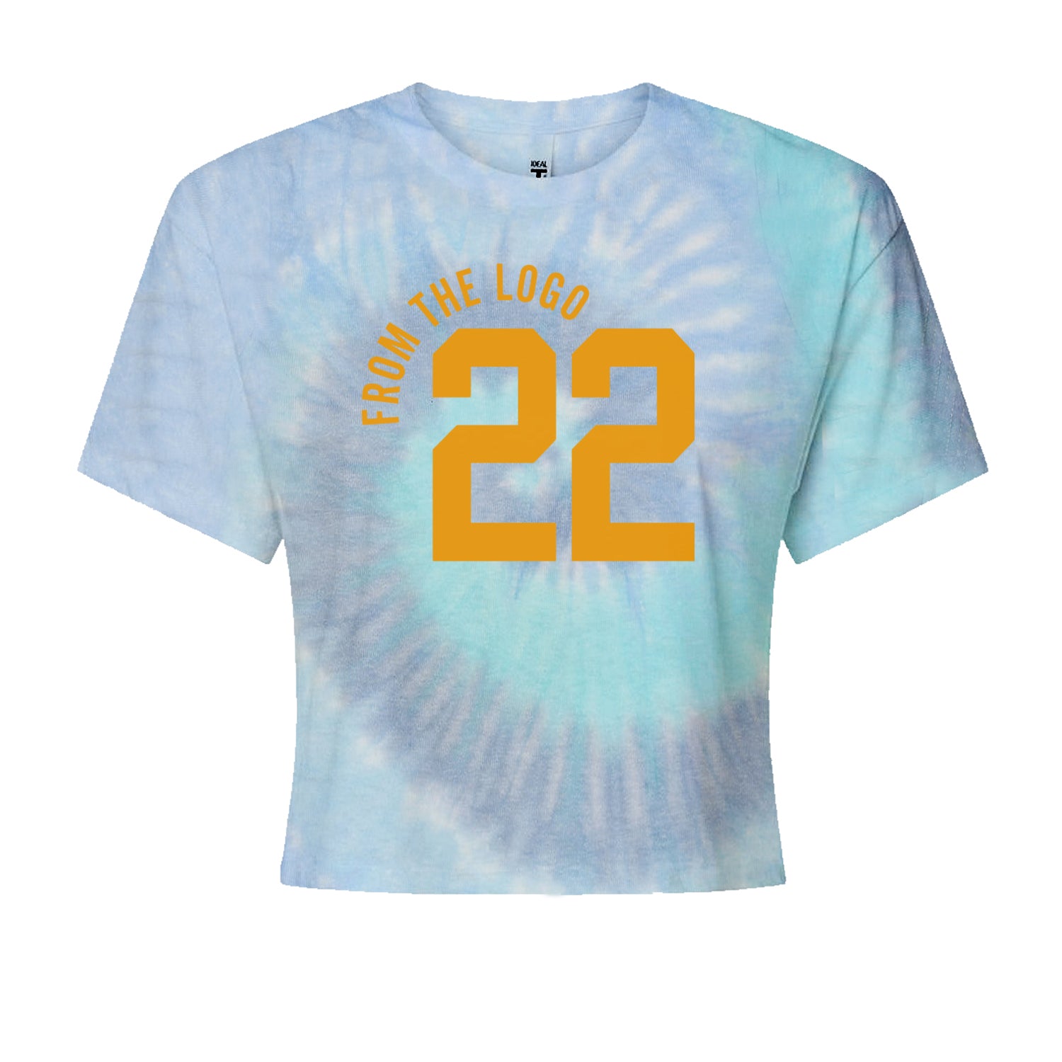 From The Logo #22 Basketball Cropped T-Shirt Blue Clouds