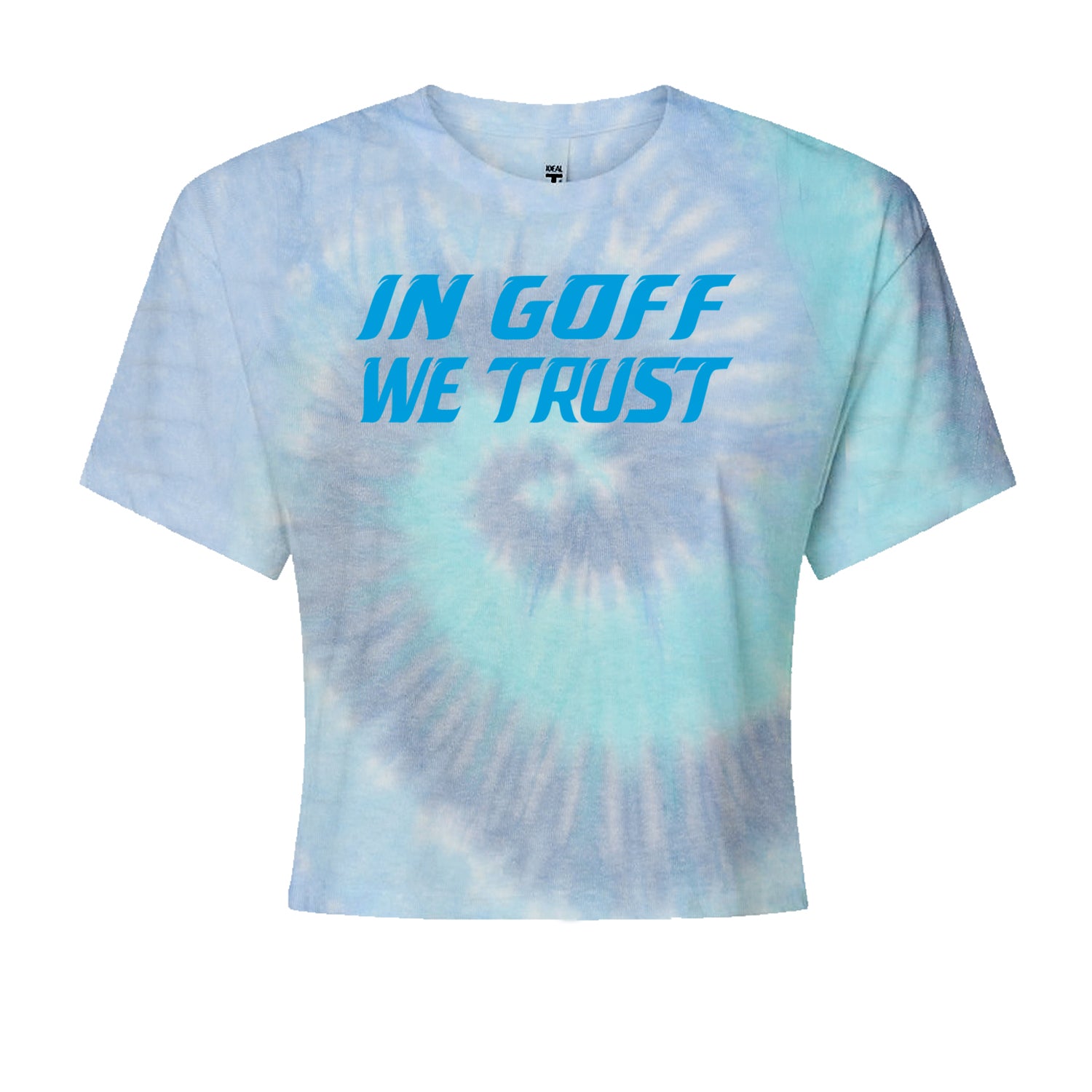 In Goff We Trust DetroitCropped T-Shirt Blue Clouds