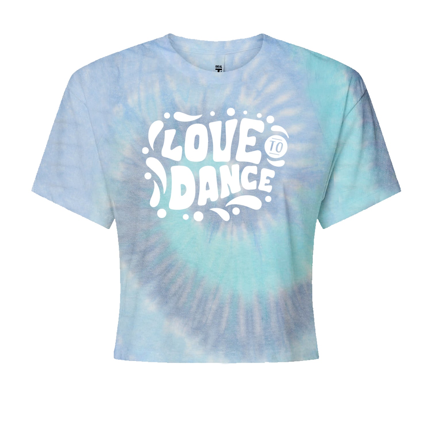 Love To Dance Cropped T-Shirt Blue Clouds