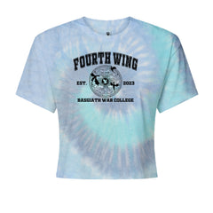 Fourth Wing Basgiath War College Cropped T-Shirt Blue Clouds