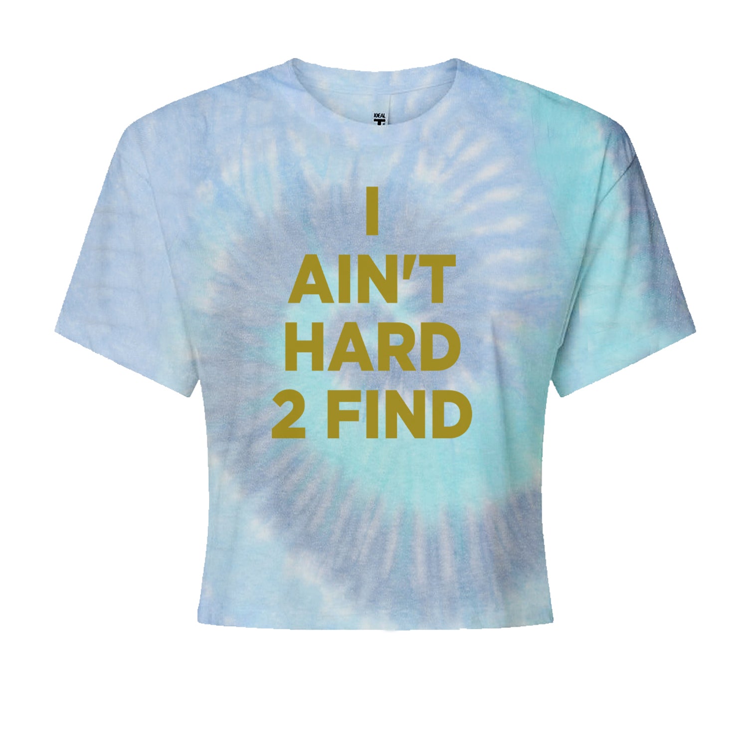 I Ain't Hard To Find Coach Prime Cropped T-Shirt Blue Clouds