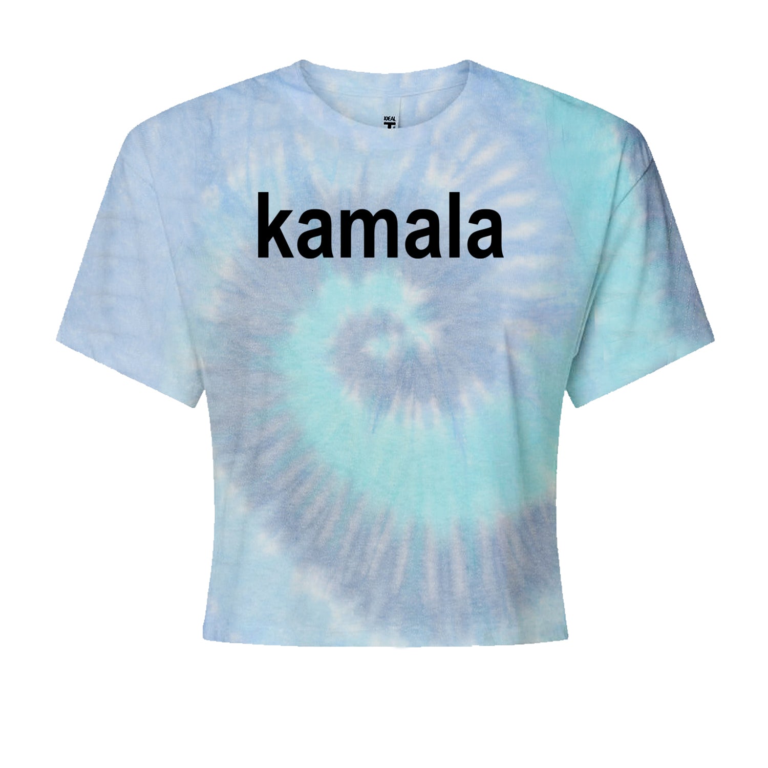 Kamala Black Print Kamala Harris For President Cropped T-Shirt Blue Clouds