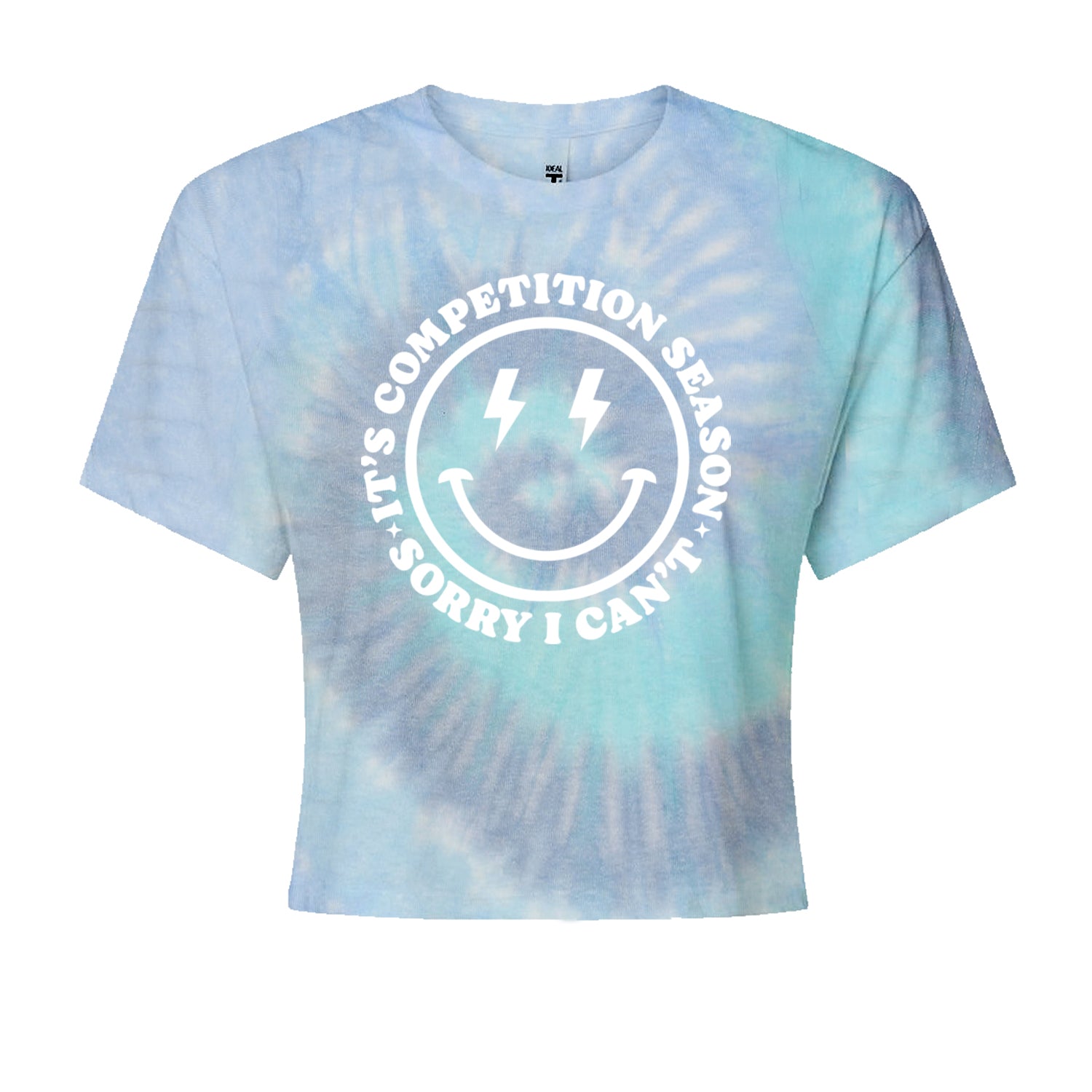 Sorry I Can't, It's Competition Season Cropped T-Shirt Blue Clouds