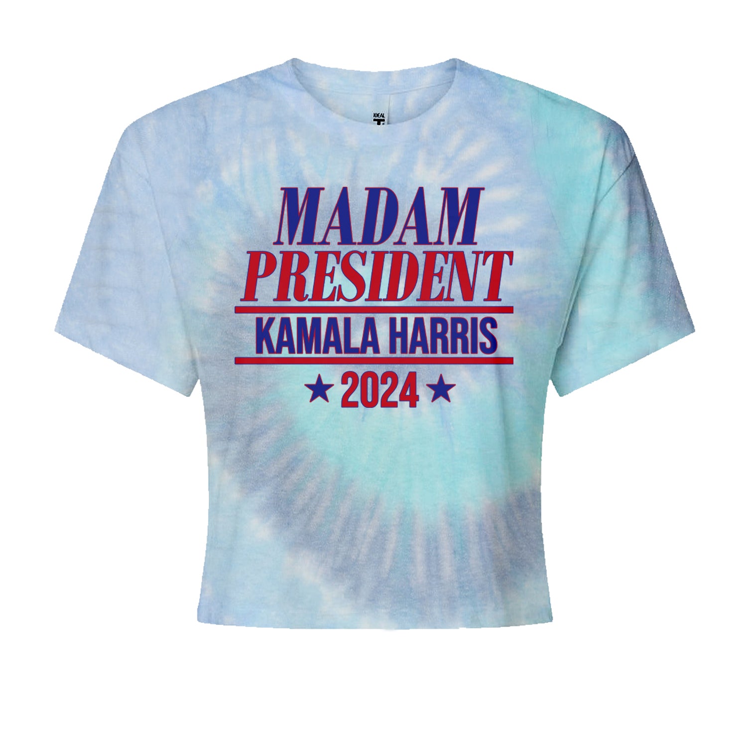 Madam President - Support kamala Harris For President 2024 Cropped T-Shirt Blue Clouds