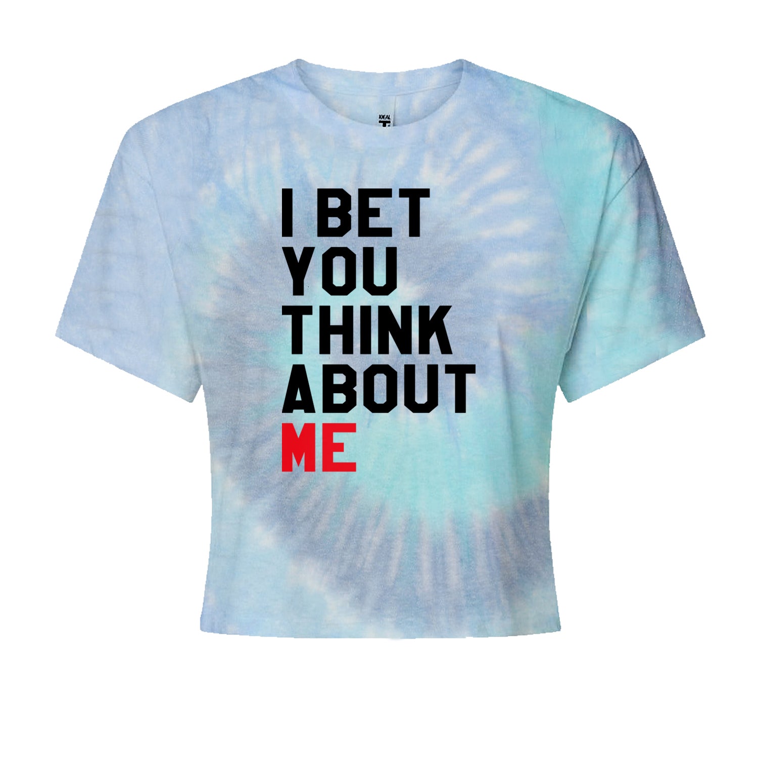 I Bet You Think About Me New TTPD Era Cropped T-Shirt Blue Clouds