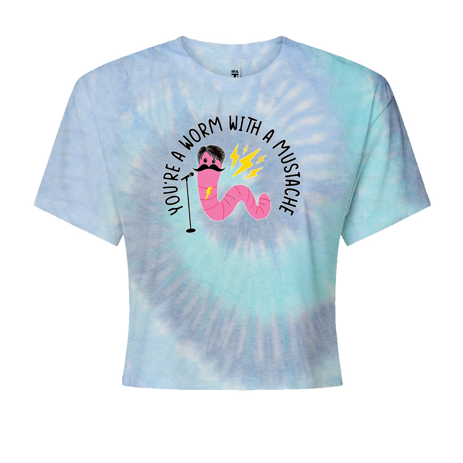 You're A Worm With A Mustache Tom ScandovalCropped T-Shirt Blue Clouds