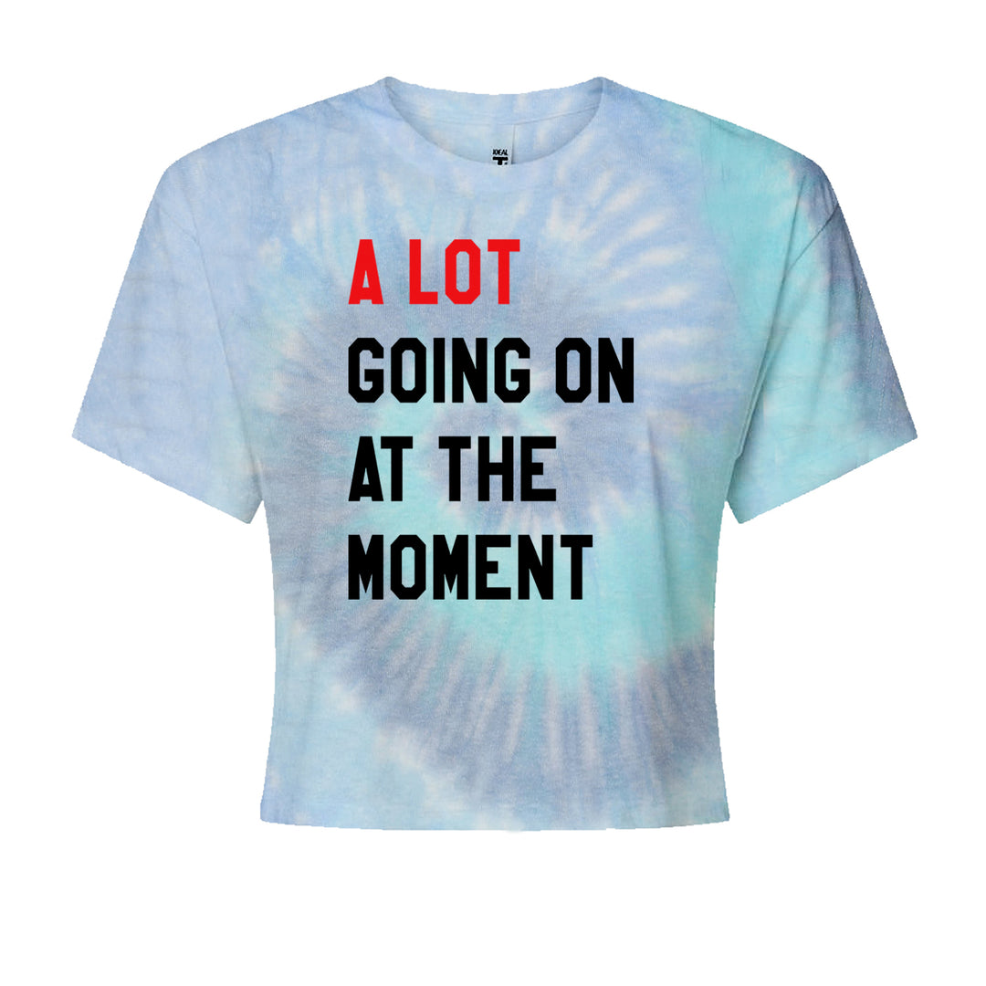 A Lot Going On At The Moment New TTPD Poet Department Cropped T-Shirt Blue Clouds