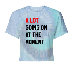 A Lot Going On At The Moment New TTPD Poet Department Cropped T-Shirt Blue Clouds
