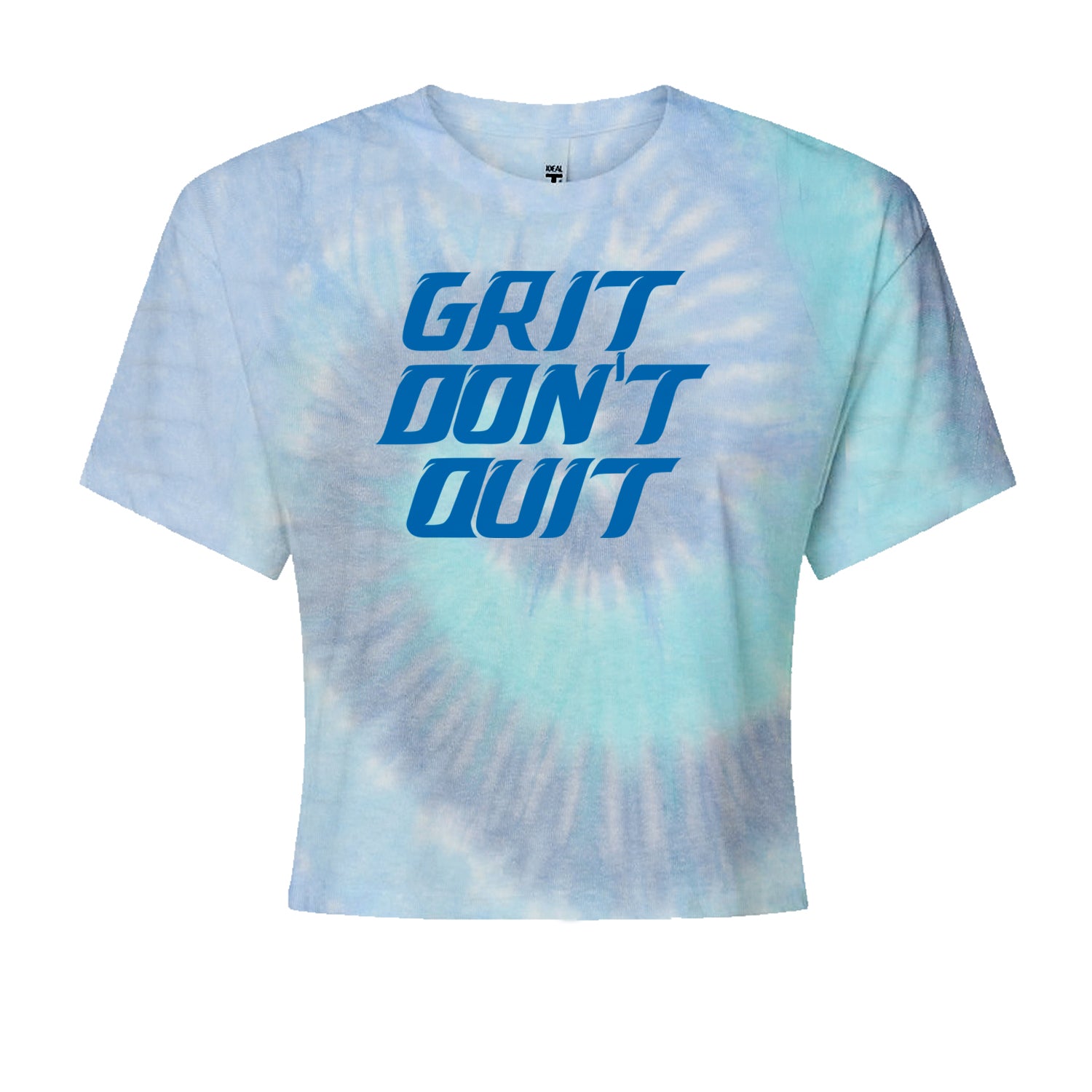 Grit Don't Quit Detroit Grit Cropped T-Shirt Blue Clouds