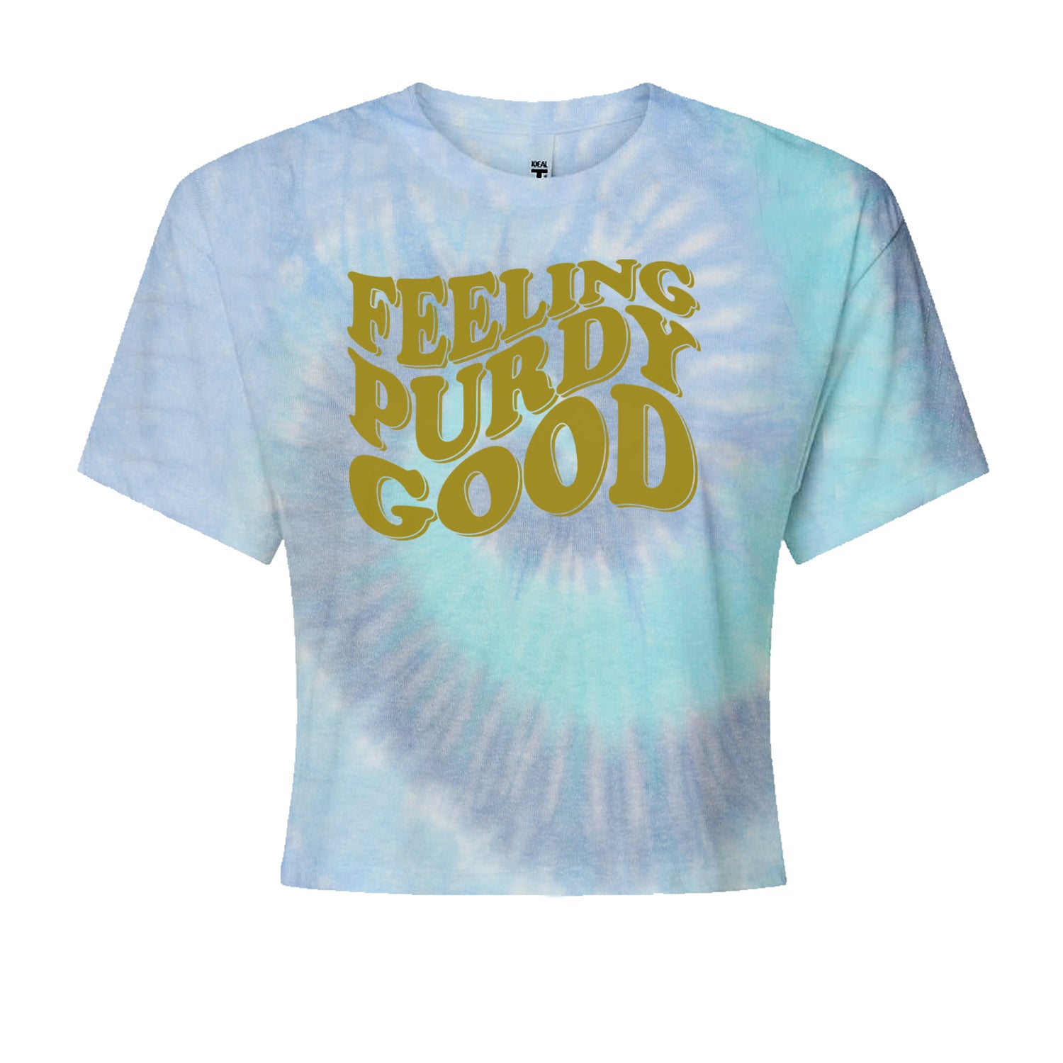 Feeling Purdy Good San Francisco Cropped T-Shirt Blue Clouds